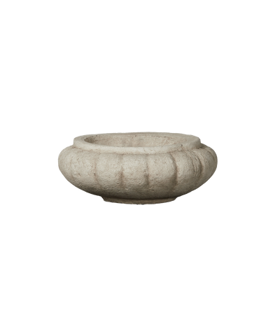 Reproduction Cast Fluted Oval Planter from Domestic made of Cement