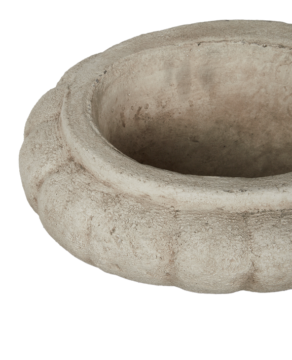 Cast Fluted Oval Planter