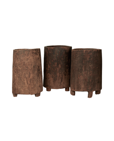 Antique Nagaland Planter - Assorted from India made of Wood