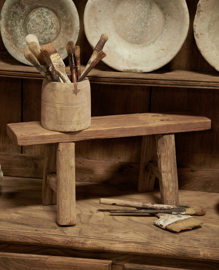 Vintage Not So Mini Stool from China made of Wood