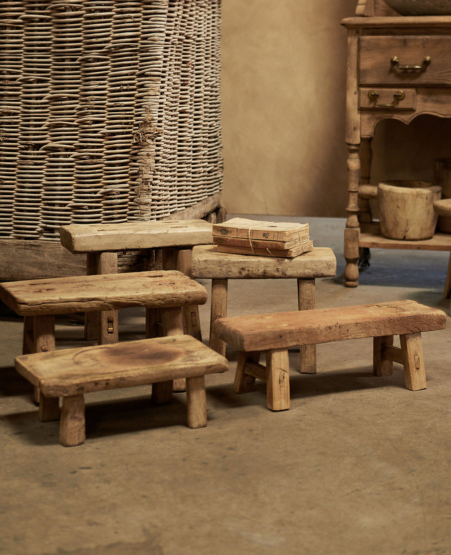 Vintage Not So Mini Stool from China made of Wood