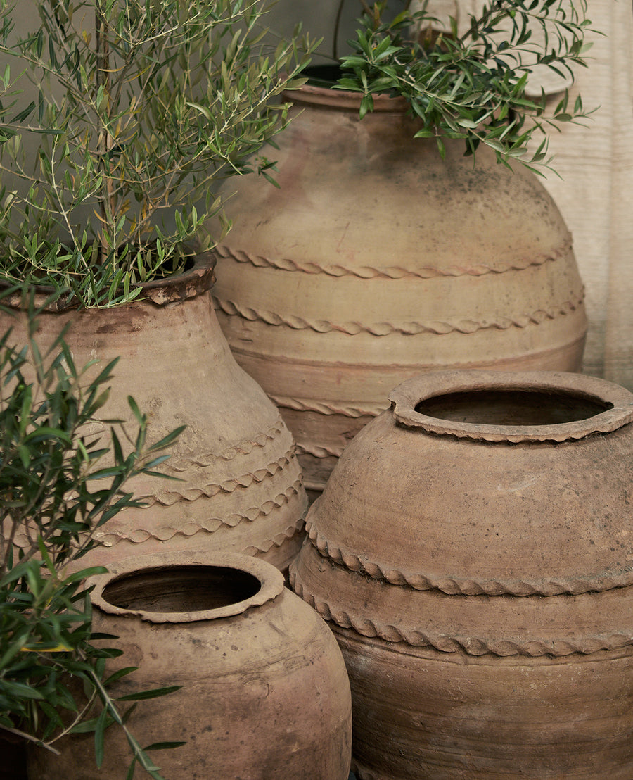 Vintage Olive Jar - Terra Cotta from Turkey made of Ceramic