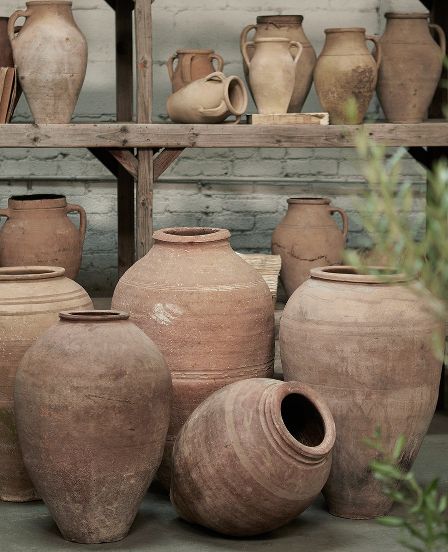 Vintage Olive Jar - Terra Cotta from Turkey made of Ceramic