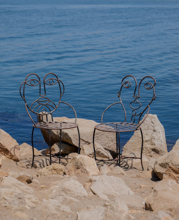 Metal Face Chair - Hers