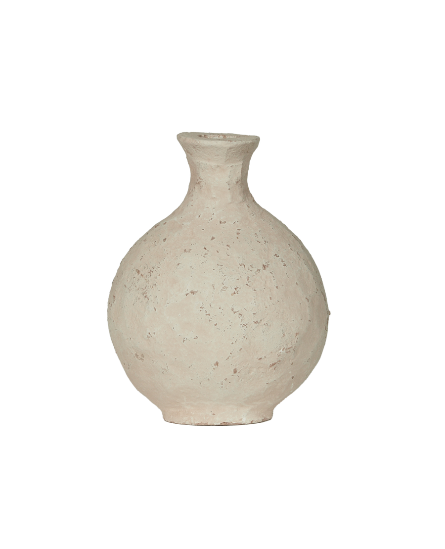 Reproduction Paper Mache Vase - Bulb from India made of Paper Mache