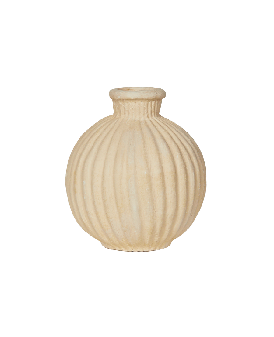 Reproduction Paper Mache Vase - Garlic from India made of Paper Mache