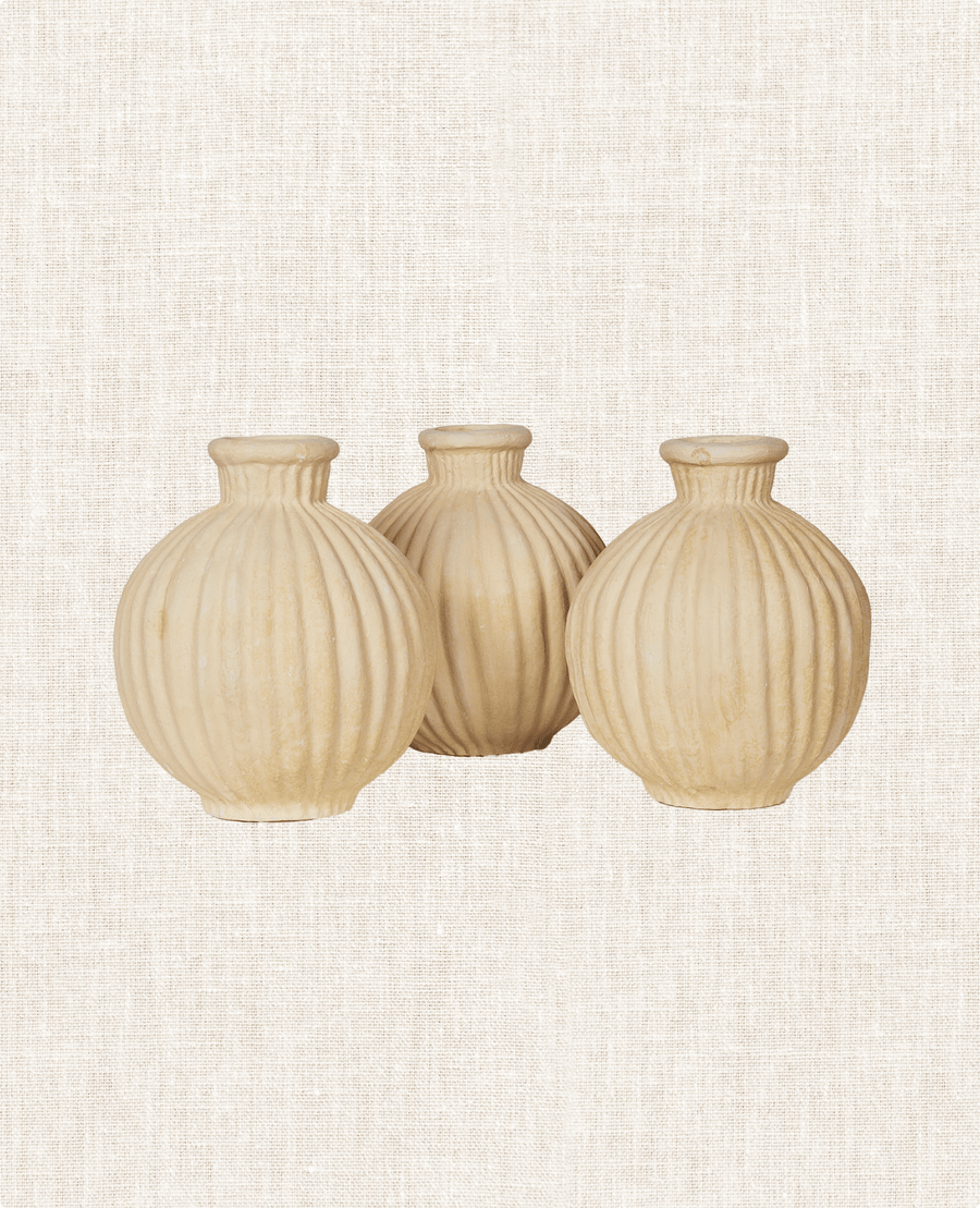 Reproduction Paper Mache Vase - Garlic from India made of Paper Mache