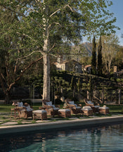 Kickback Ottoman - Bayside Stripe