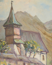 Landscape Painting - Devotion in Ochre