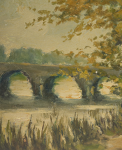 Landscape Painting - Bridge Over Water