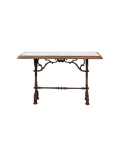 Liege Marble Cafe Table - Wood Trim