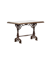 Liege Marble Cafe Table - Wood Trim