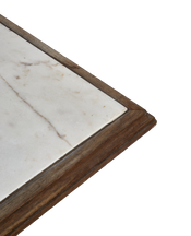 Liege Marble Cafe Table - Wood Trim