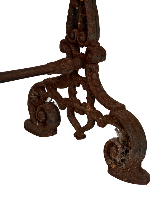 Liege Marble Cafe Table - Wood Trim