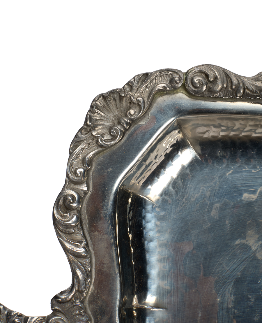 Vintage Silver Tray from France made of Metal
