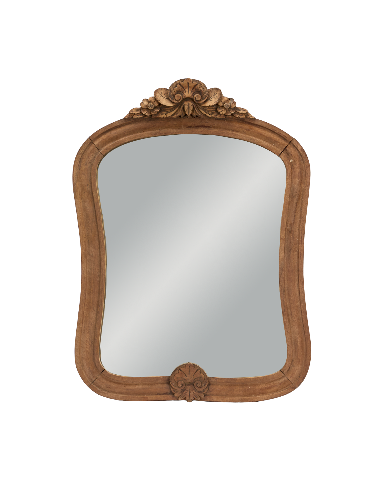 Vintage Sanded Mirror from France made of Wood