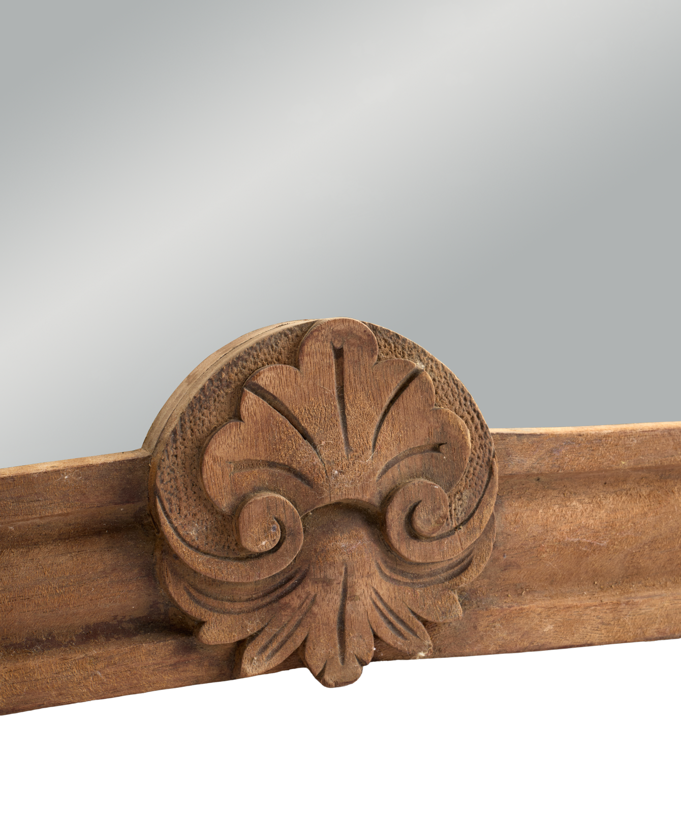 Vintage Sanded Mirror from France made of Wood
