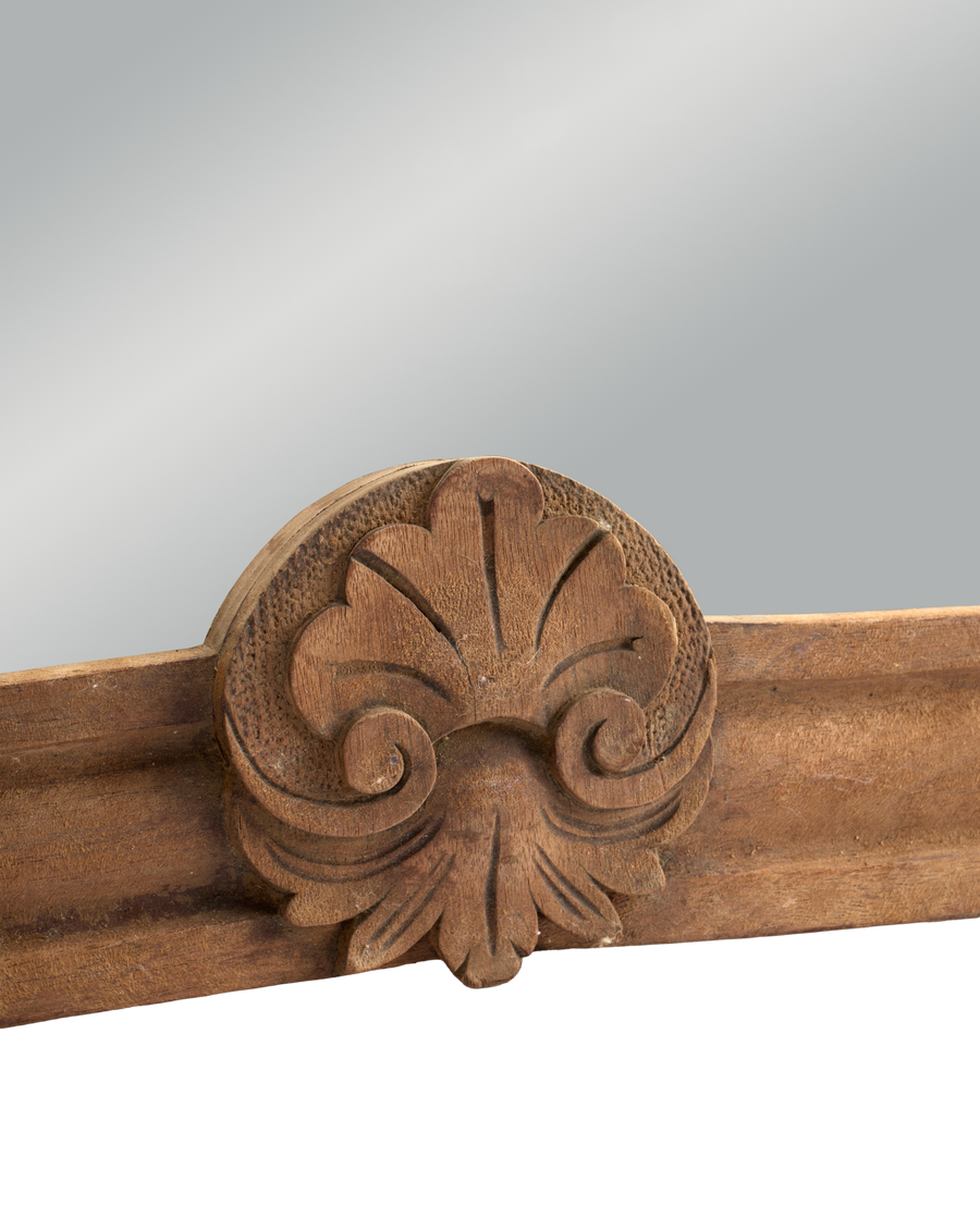 Vintage Sanded Mirror from France made of Wood