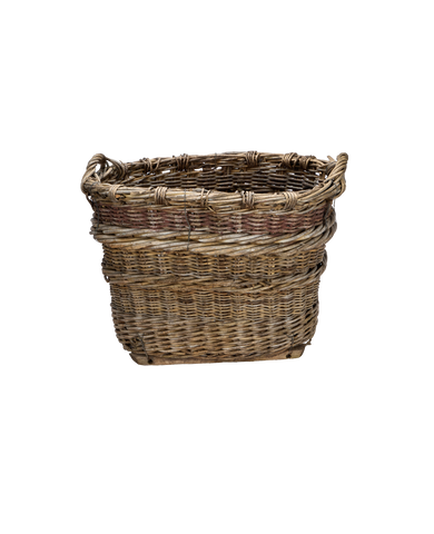 Vintage Champagne Grape Basket from France made of Wicker