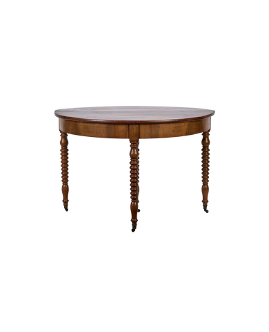 Antique Butterfly Leaf Table - Wanut Stain from France made of Wood