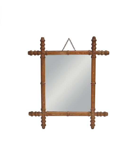 Faux Bamboo Mirror