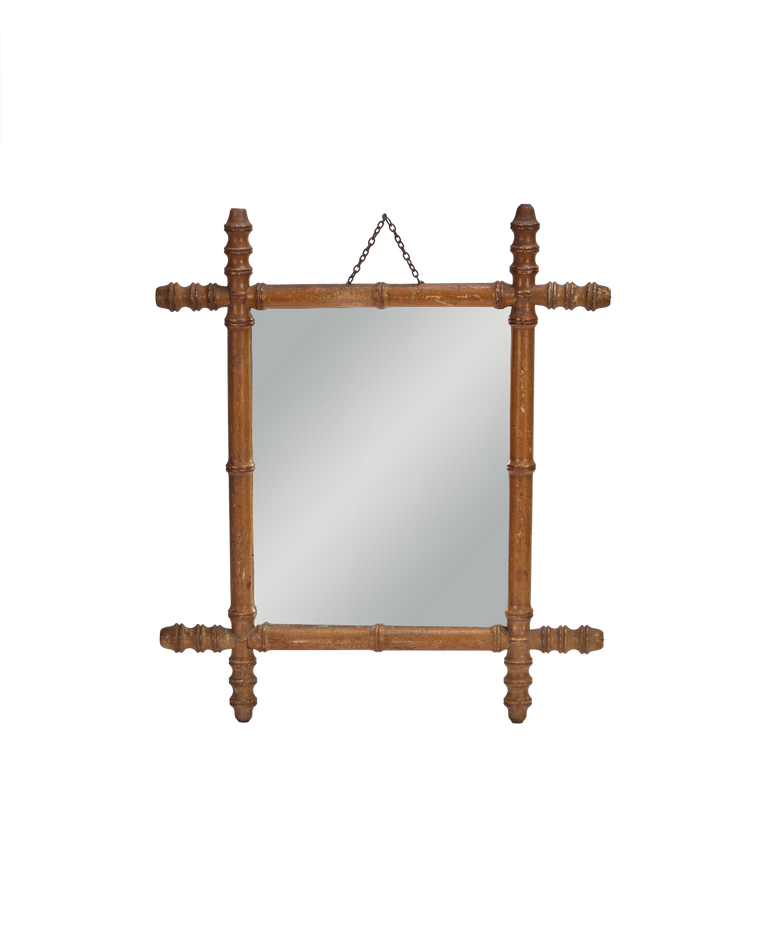 Faux Bamboo Mirror