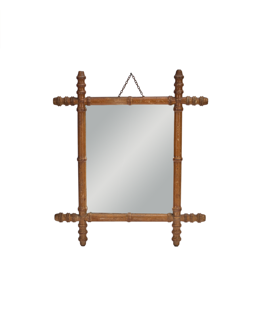 Faux Bamboo Mirror