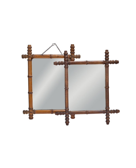 Faux Bamboo Mirror