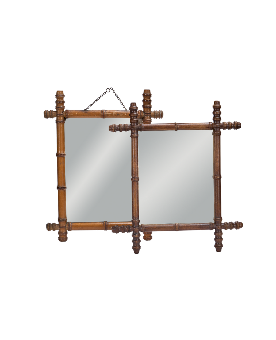 Faux Bamboo Mirror