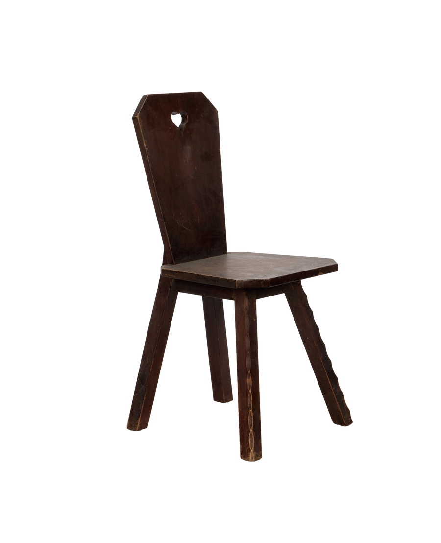 Solid Back Heart Chair