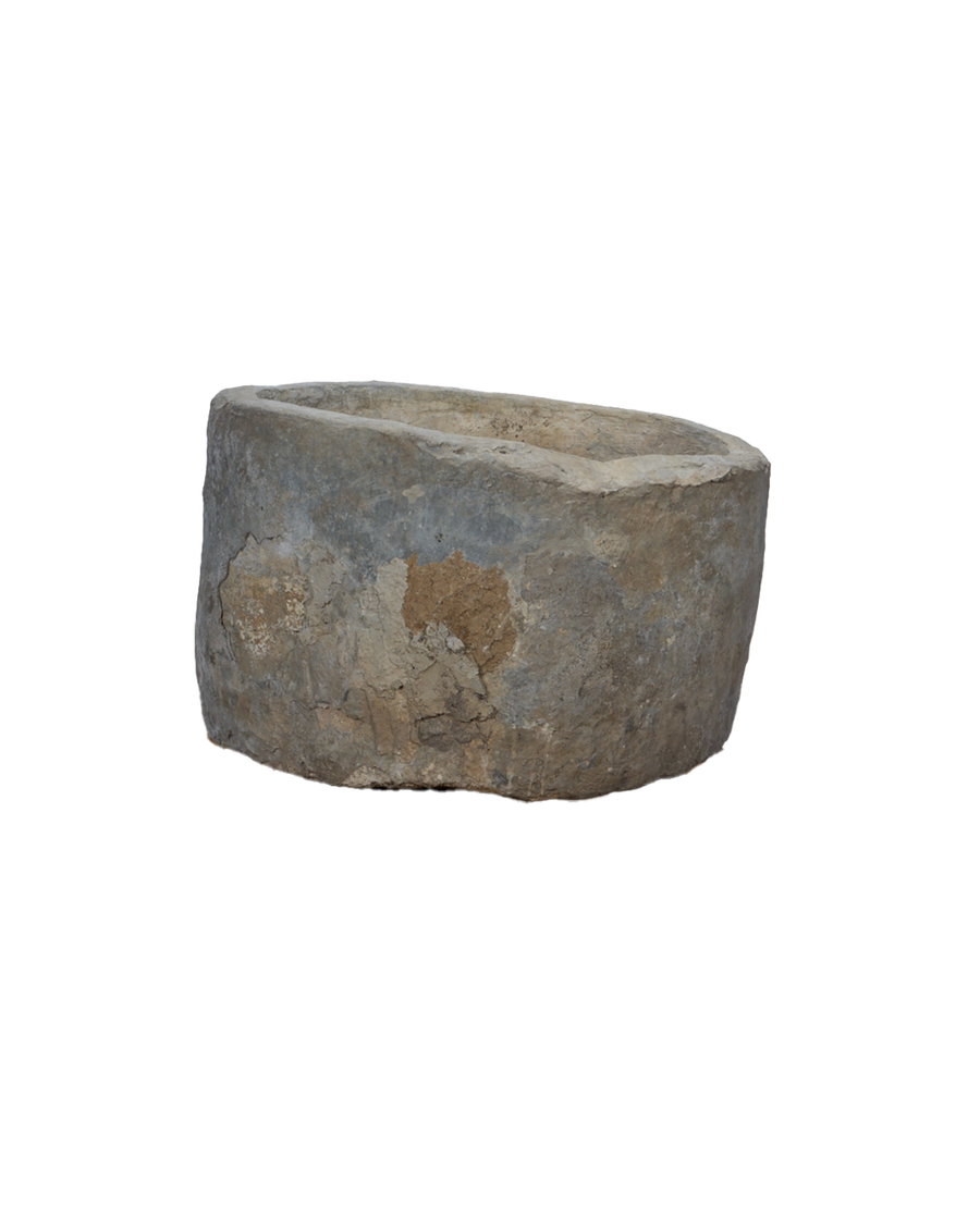 Vintage Limestone Trough - Round from Indonesia - Planters, Fountains, & Water Features