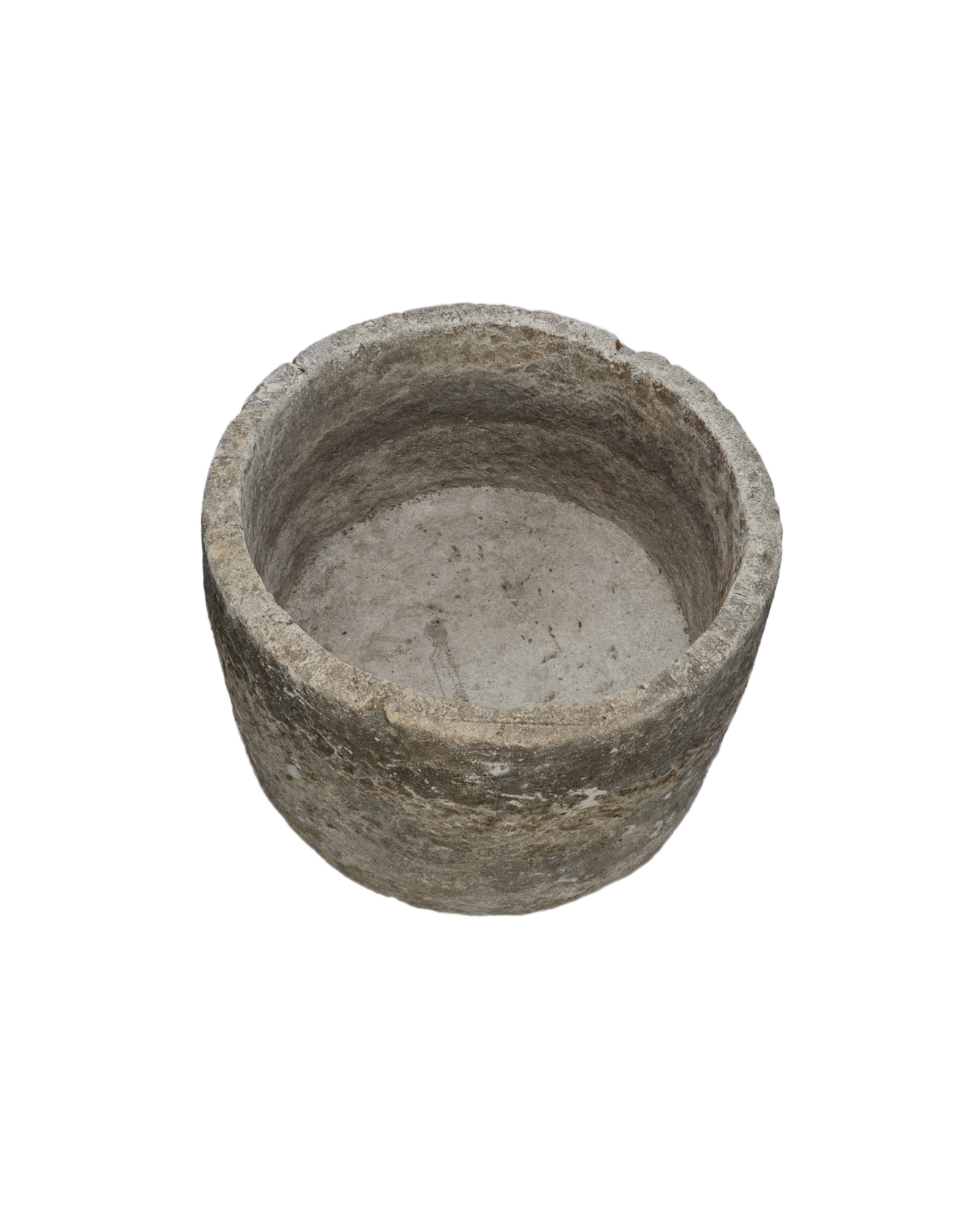 Vintage Limestone Trough - Round from Indonesia - Planters, Fountains, & Water Features