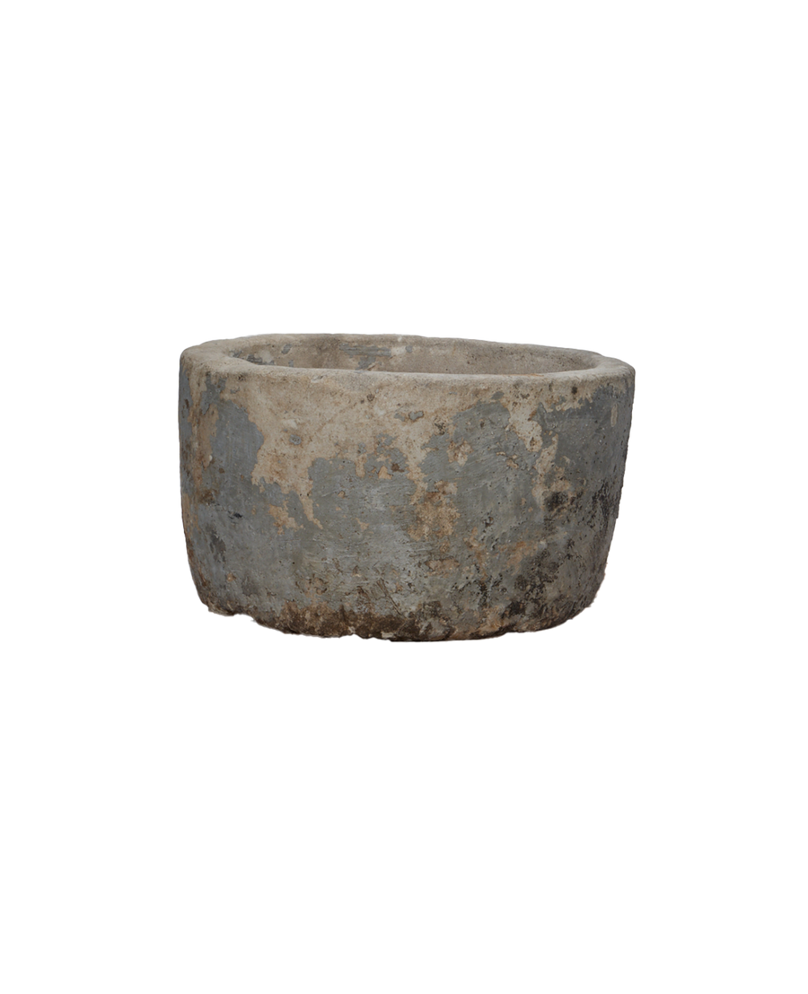 Vintage Limestone Trough - Round from Indonesia - Planters, Fountains, & Water Features