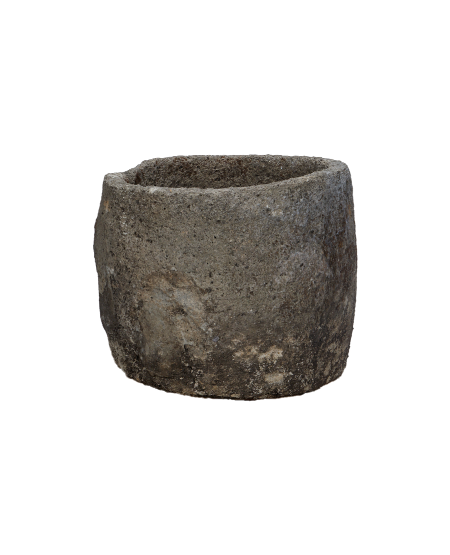 Vintage Limestone Trough - Round from Indonesia - Planters, Fountains, & Water Features
