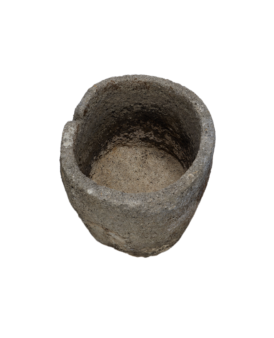 Vintage Limestone Trough - Round from Indonesia - Planters, Fountains, & Water Features