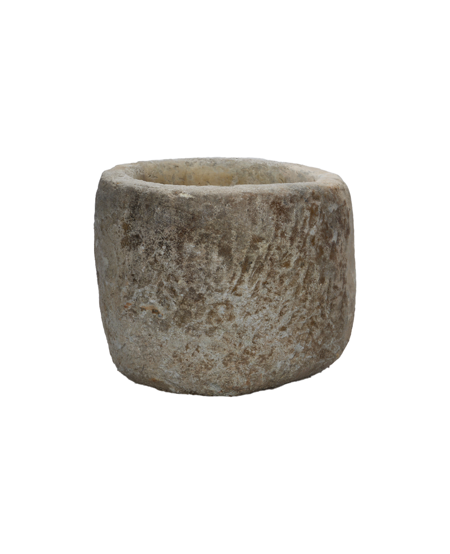 Vintage Limestone Trough - Round from Indonesia - Planters, Fountains, & Water Features