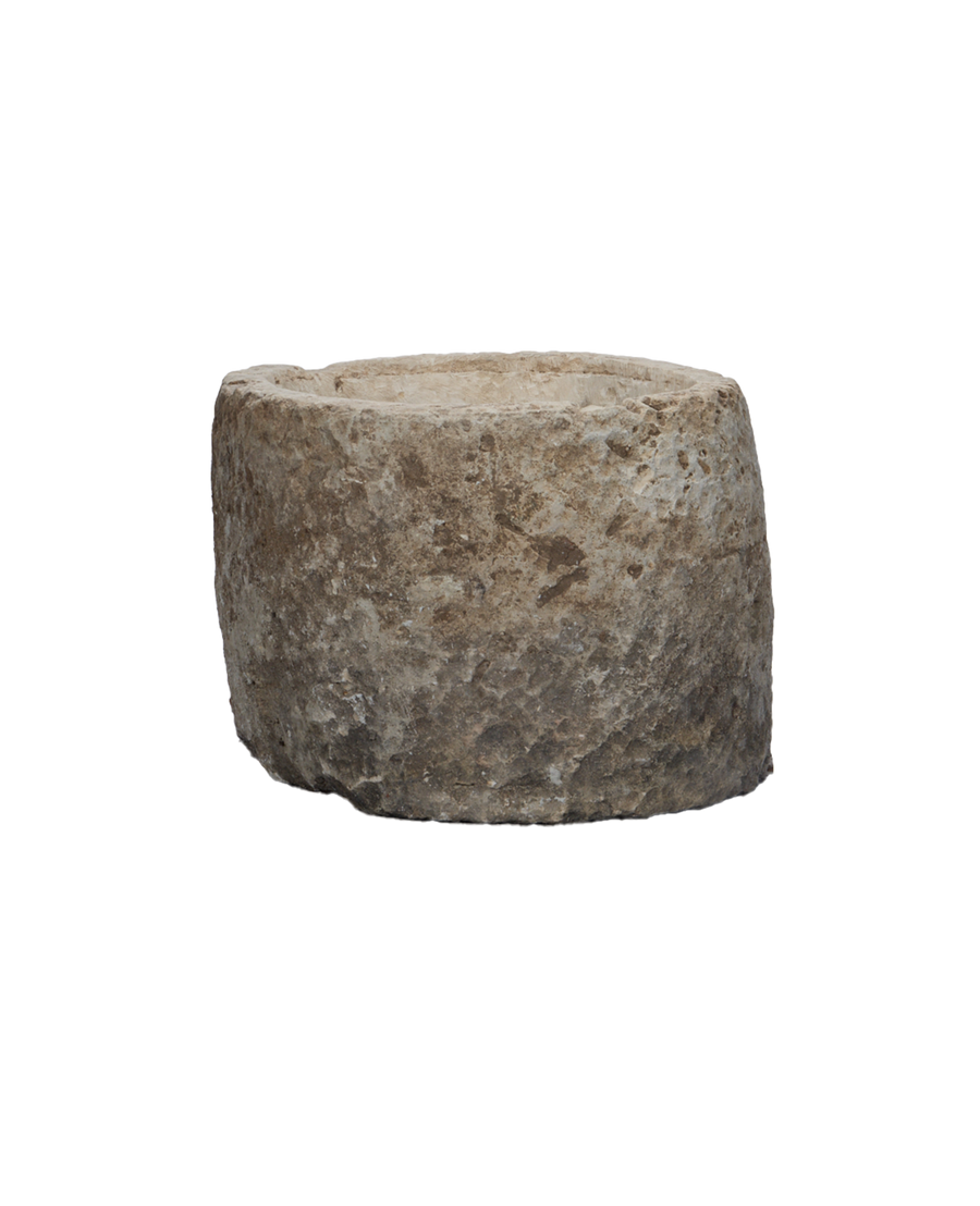 Vintage Limestone Trough - Round from Indonesia - Planters, Fountains, & Water Features