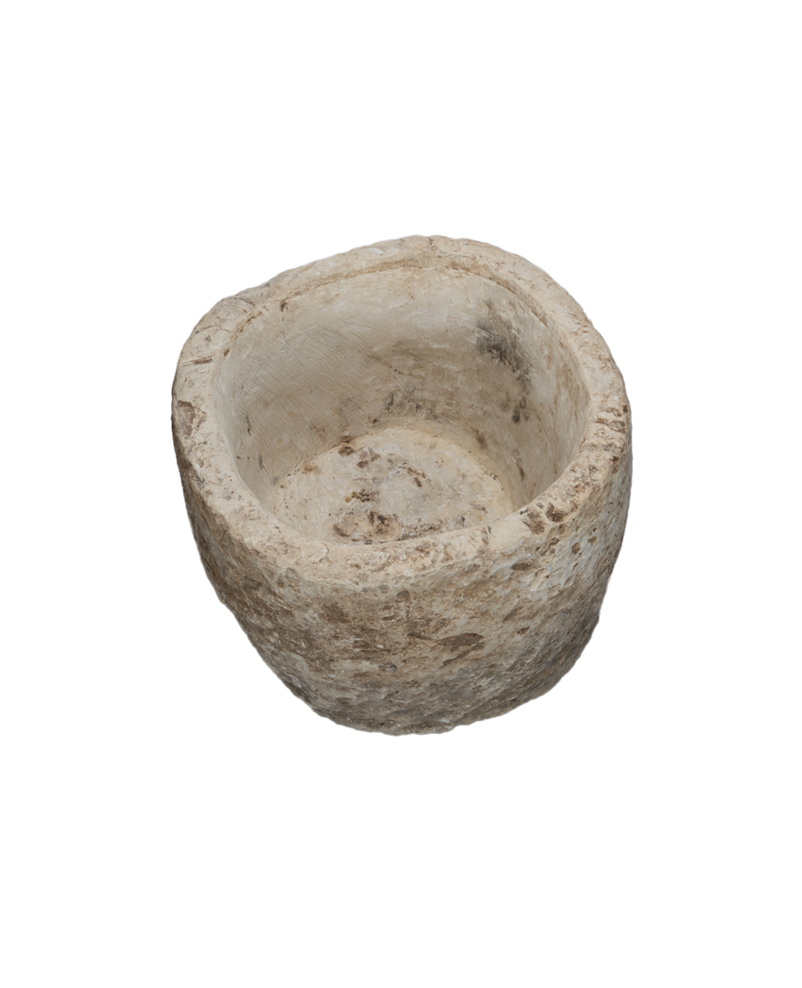 Vintage Limestone Trough - Round from Indonesia - Planters, Fountains, & Water Features