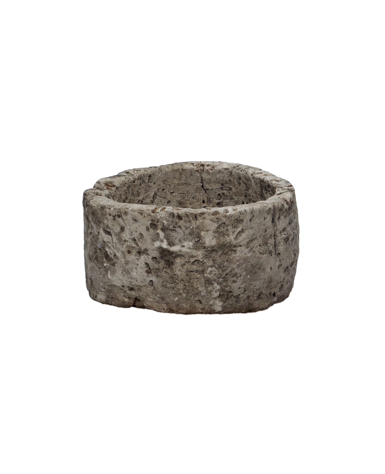 Vintage Limestone Trough - Round from Indonesia - Planters, Fountains, & Water Features