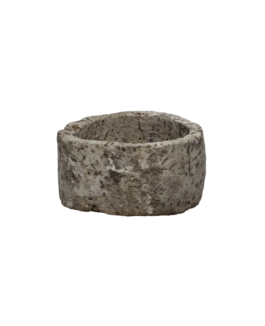 Vintage Limestone Trough - Round from Indonesia - Planters, Fountains, & Water Features