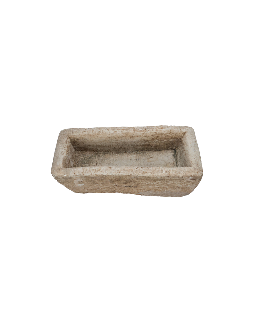 Vintage Limestone Trough - Rectangle from Indonesia - Planters, Fountains, & Water Features