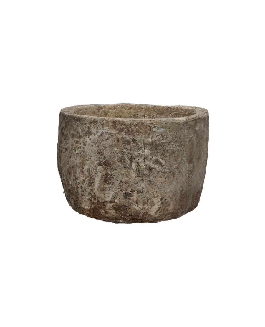 Vintage Limestone Trough - Round from Indonesia - Planters, Fountains, & Water Features