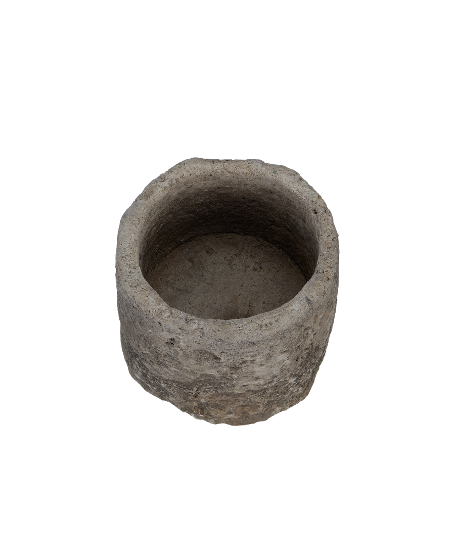 Vintage Limestone Trough - Round from Indonesia - Planters, Fountains, & Water Features