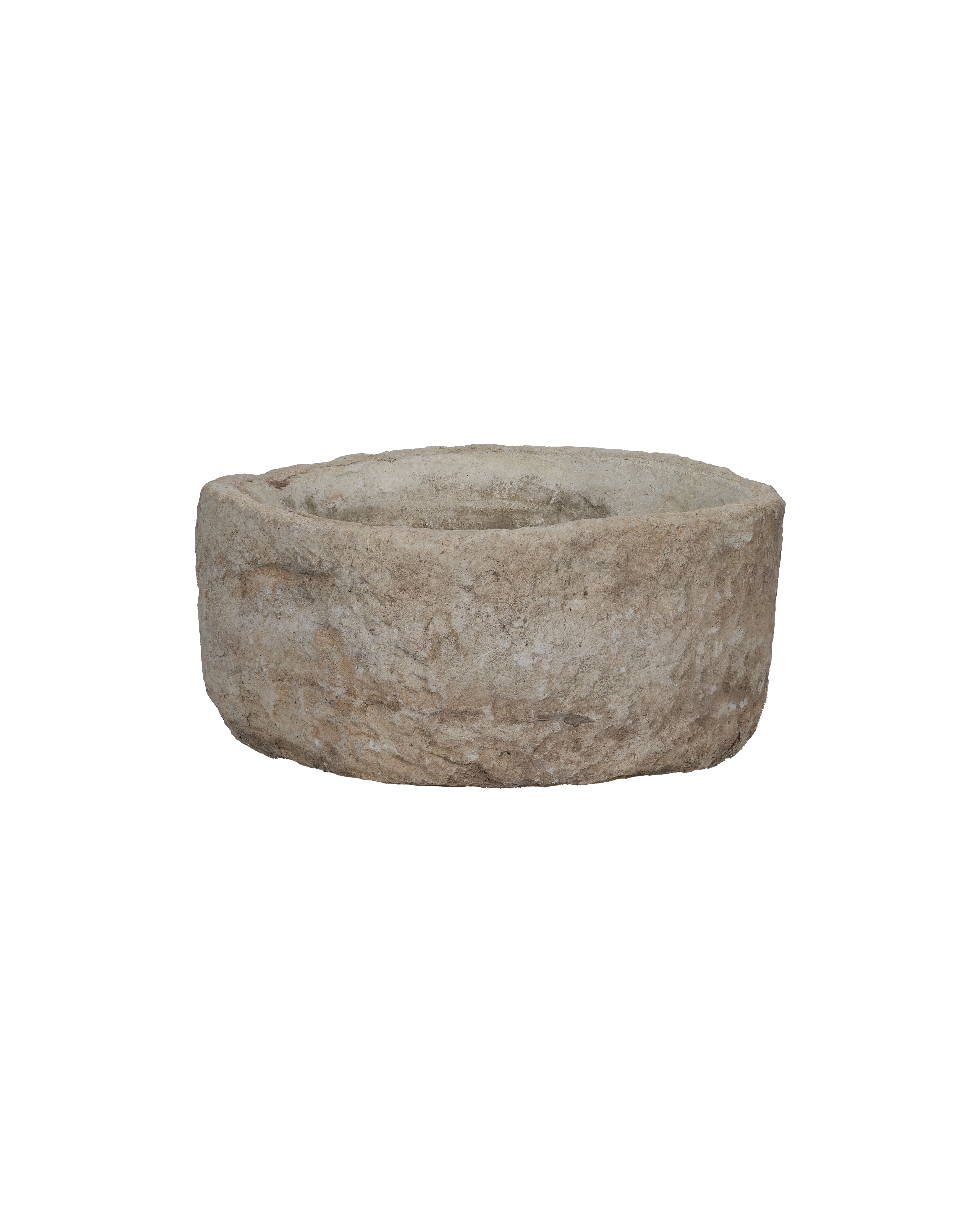 Vintage Limestone Trough - Round from Indonesia - Planters, Fountains, & Water Features