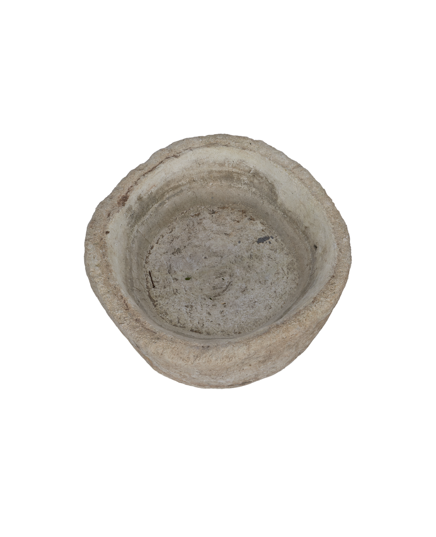 Vintage Limestone Trough - Round from Indonesia - Planters, Fountains, & Water Features