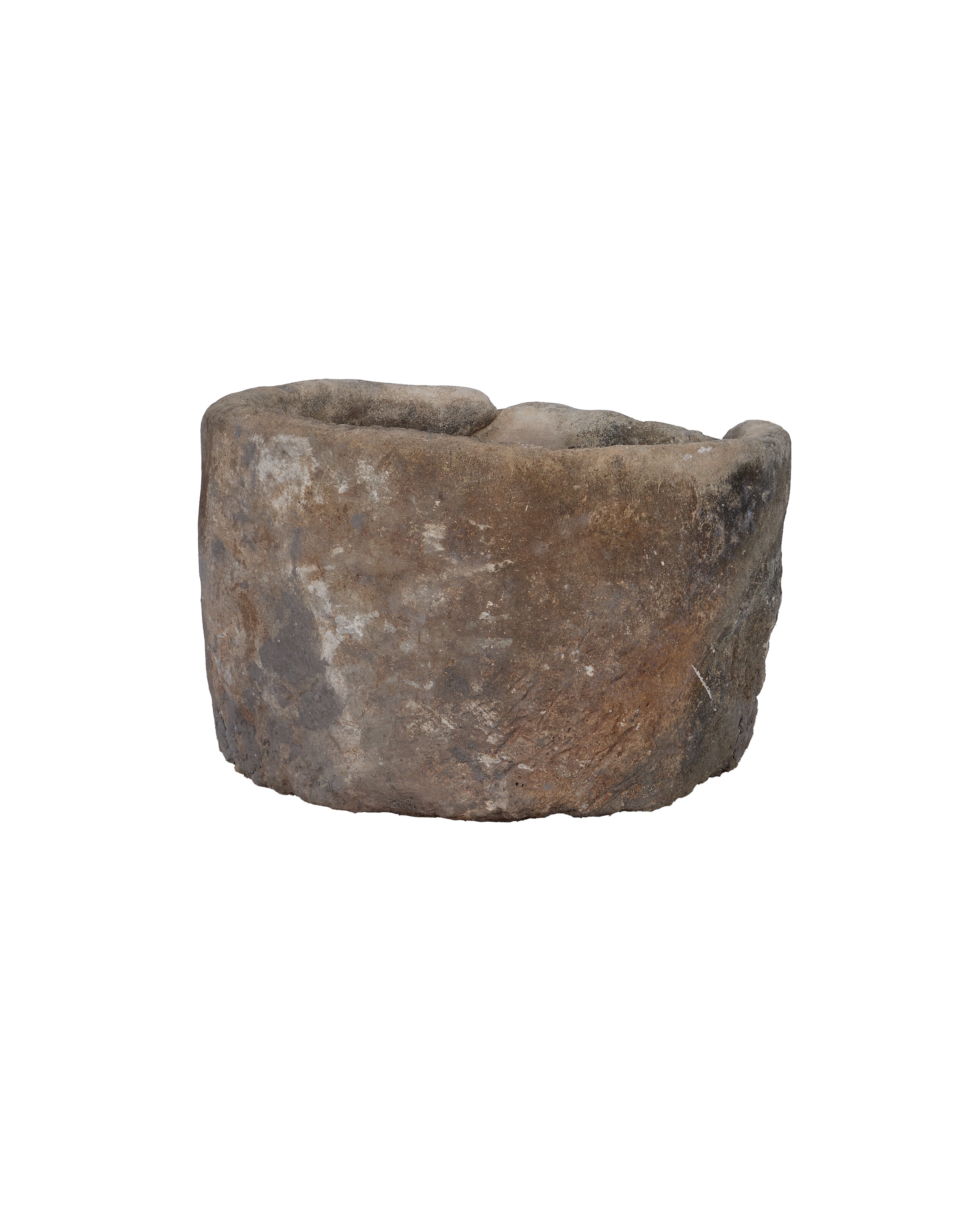 Vintage Limestone Trough - Round from Indonesia - Planters, Fountains, & Water Features