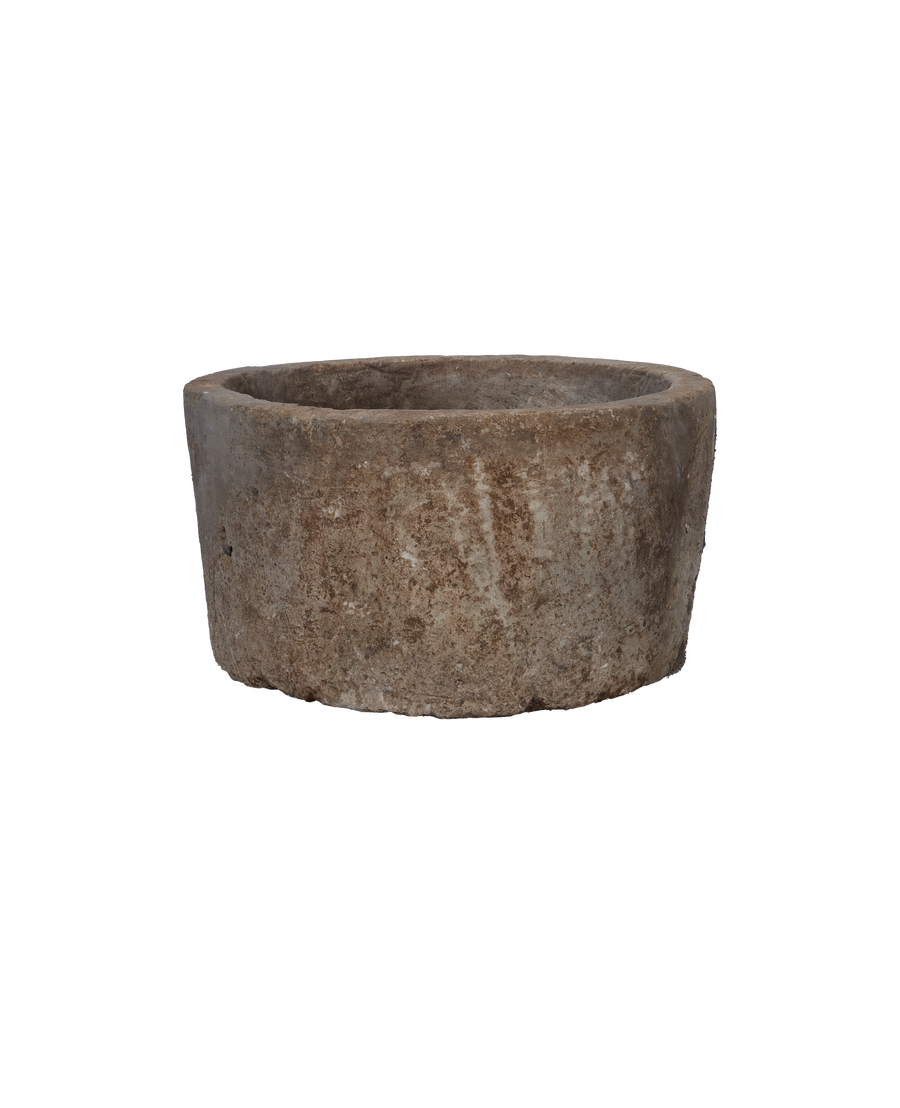Vintage Limestone Trough - Round from Indonesia - Planters, Fountains, & Water Features