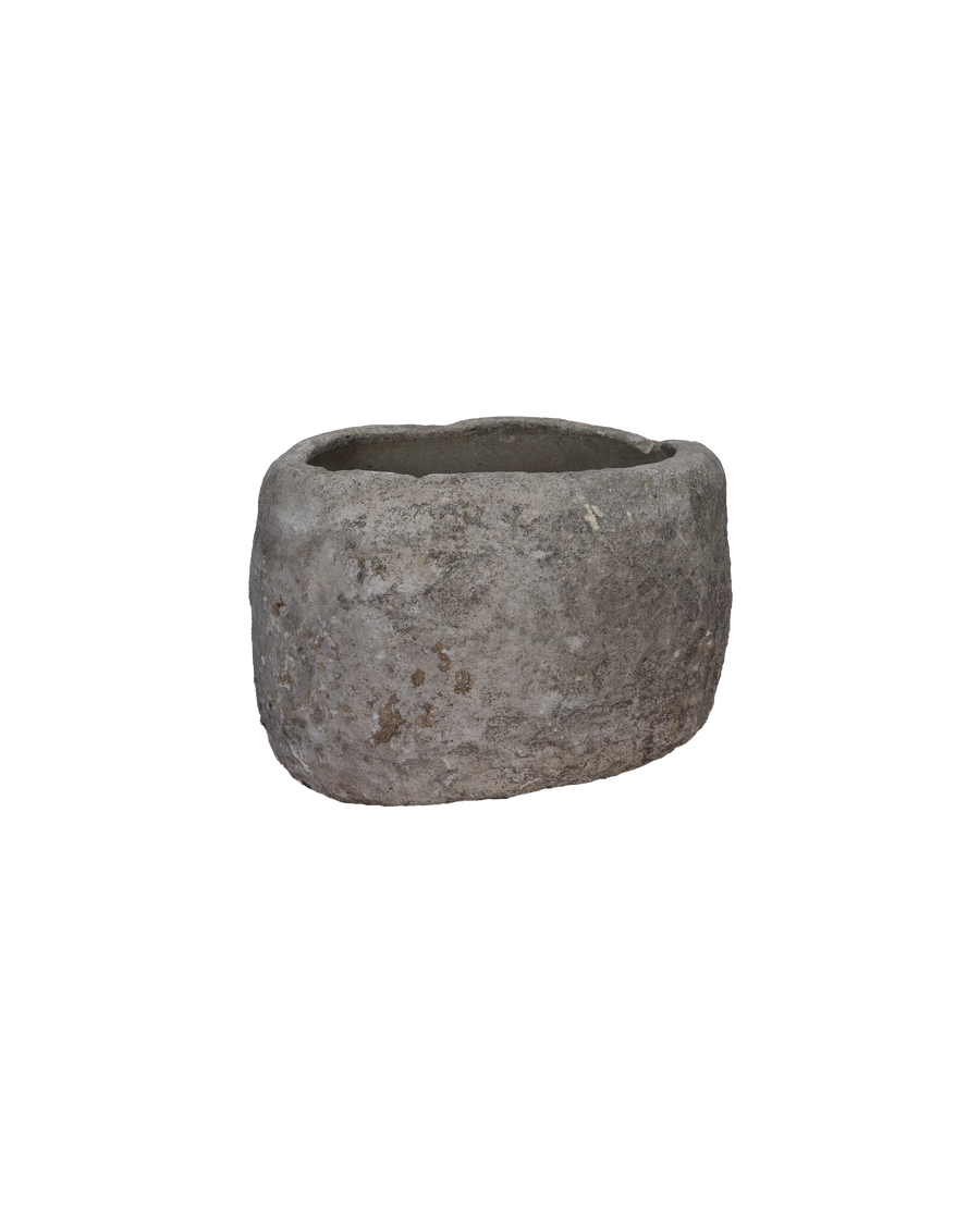 Vintage Limestone Trough - Round from Indonesia - Planters, Fountains, & Water Features
