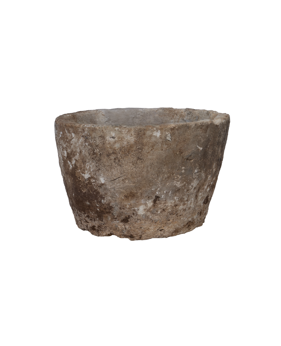 Vintage Limestone Trough - Round from Indonesia - Planters, Fountains, & Water Features