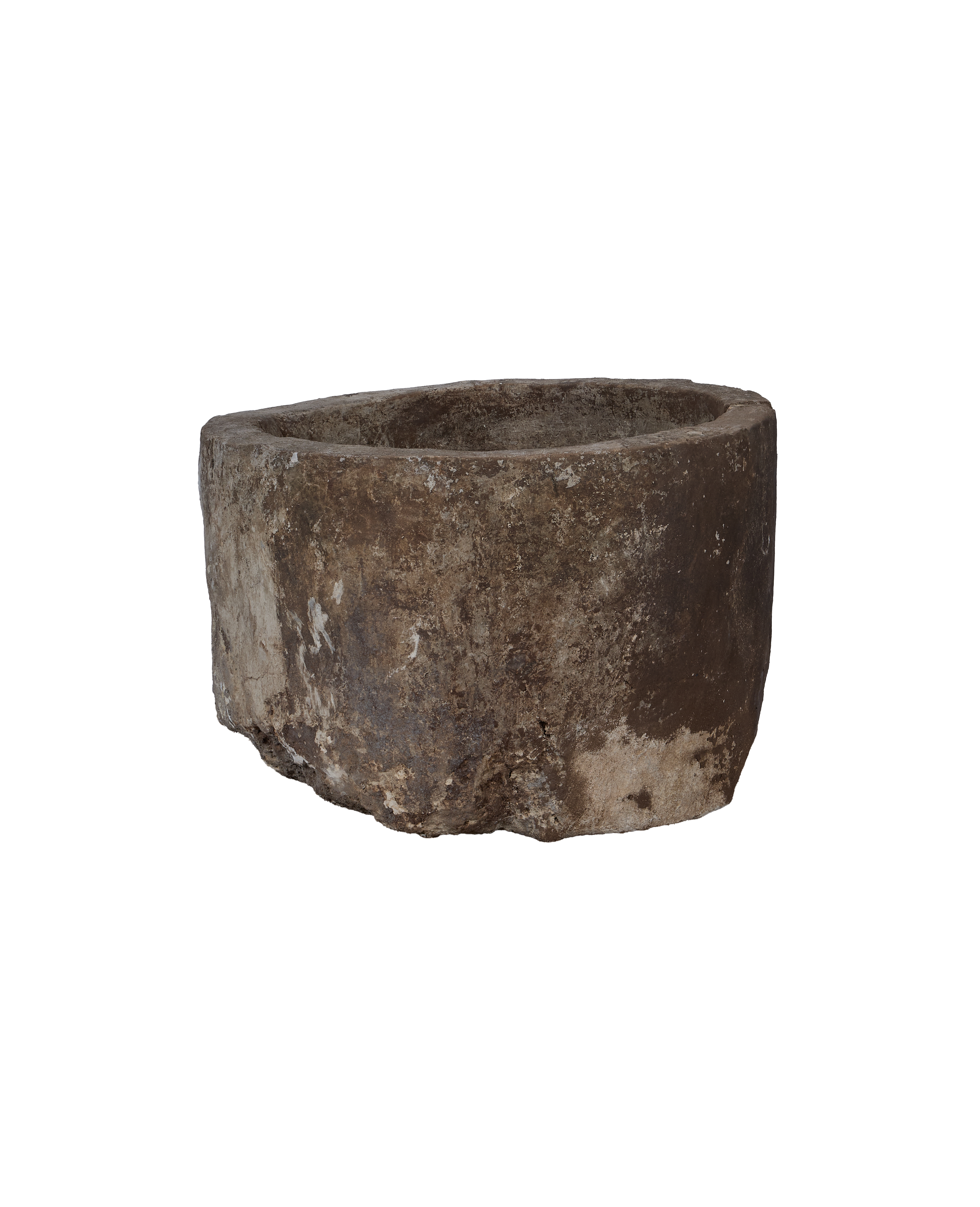Vintage Limestone Trough - Round from Indonesia - Planters, Fountains, & Water Features